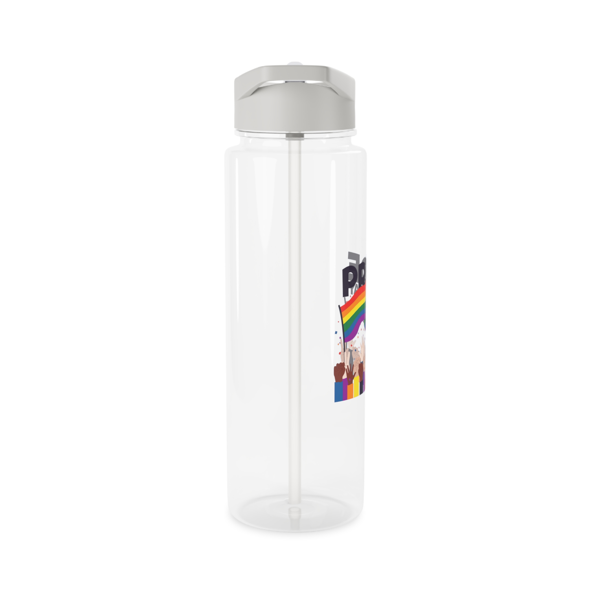 Pride Day Event With Rainbow Flag Theme Tritan Water Bottle - Image 8