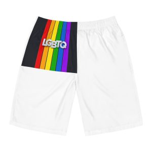 Lgbtq Paper Sign Rainbow Flag Mens Board Shorts Aop