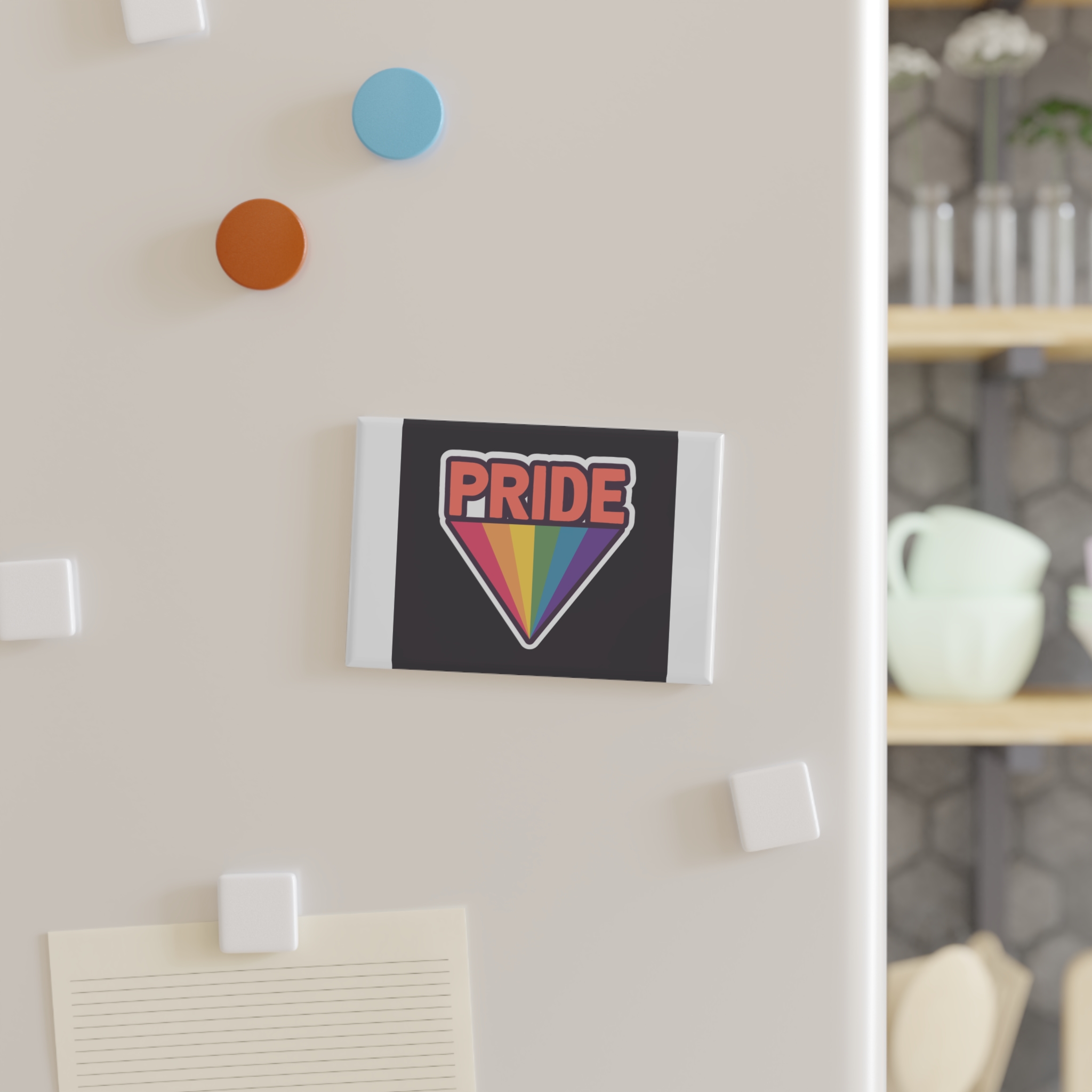 Pride With Rainbow Button Magnet Rectangle 1 And 10 Pcs - Image 7