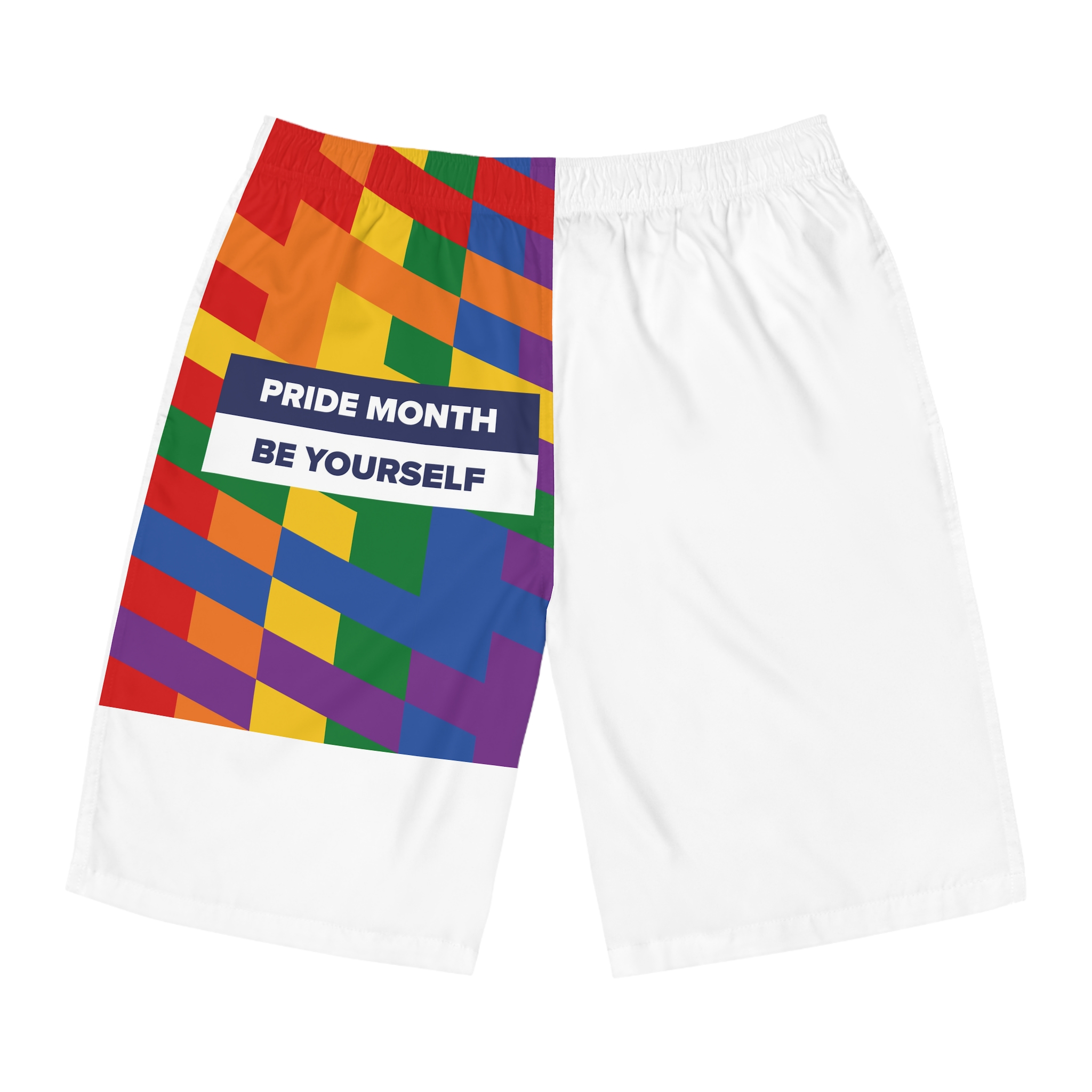 Lgbt Pride Month June Lesbian Gay Bisexual Transgender Lgbtq Flag Rainbow Vector(1)3 Mens Board Shorts Aop