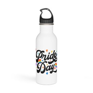 Hand Drawn Pride Day Lettering Stainless Steel Water Bottle