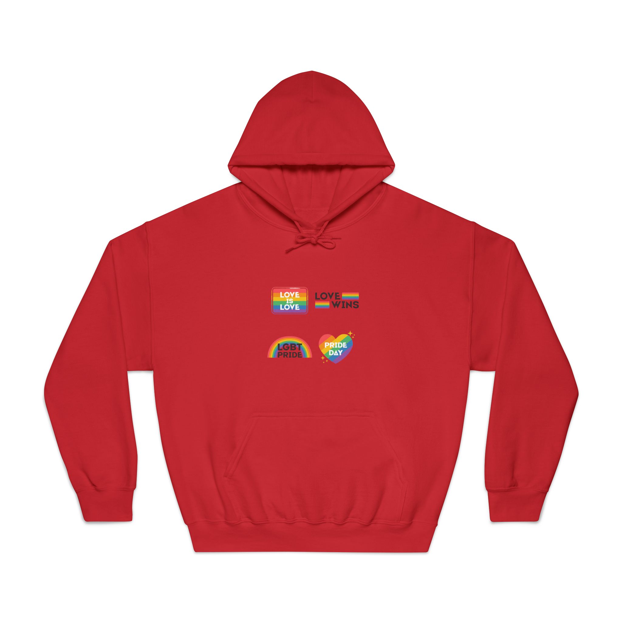 Pride Day Label Collection Design Unisex Dryblend Hooded Sweatshirt - Image 33