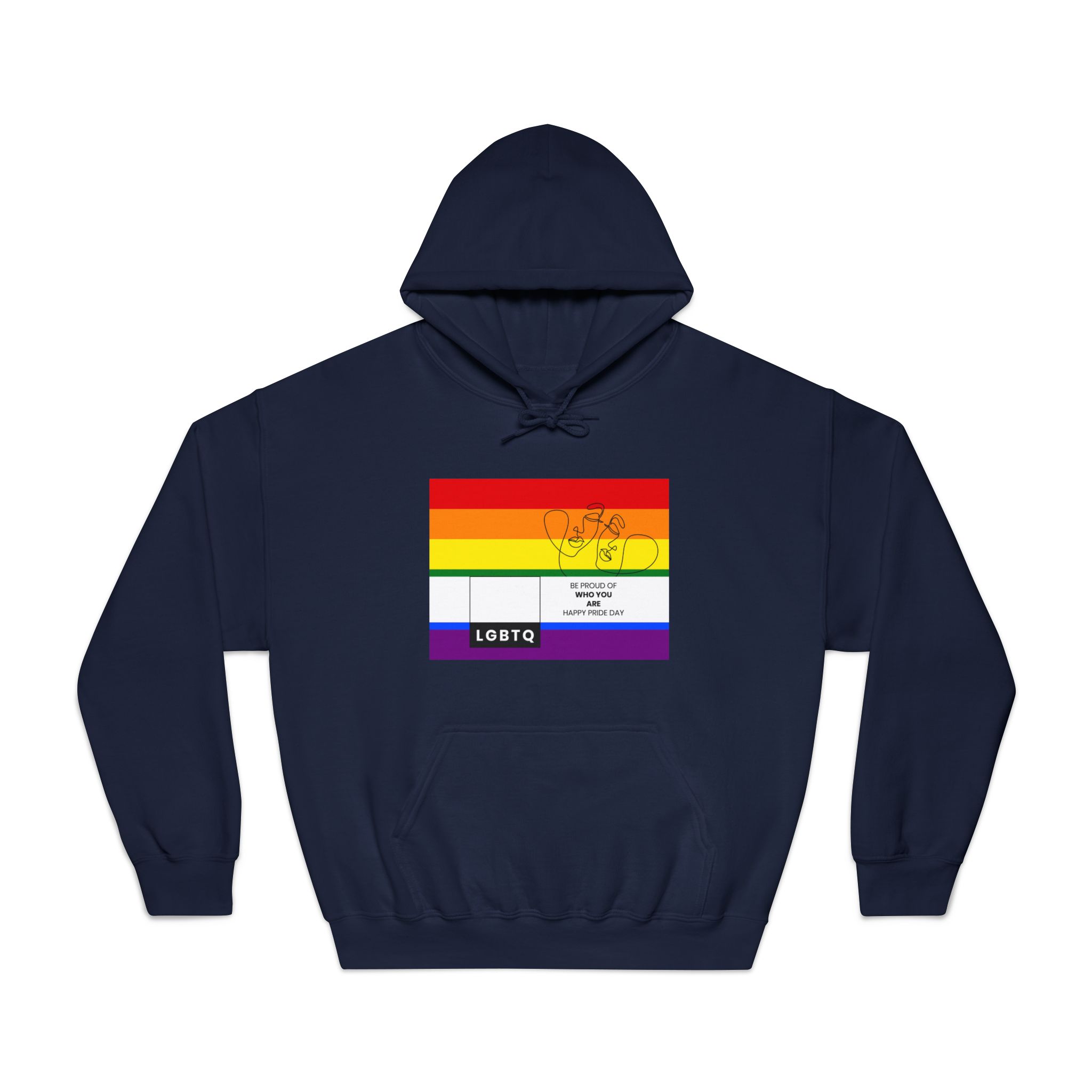 Lgbtq Pride Month Celebration Banner Poster Card Design Vector Illustration Unisex Dryblend Hooded Sweatshirt - Image 29