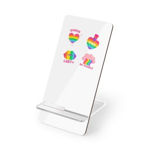 Flat Labels Collection Pride Month Celebration (2) Mobile Display Stand For Smartphones