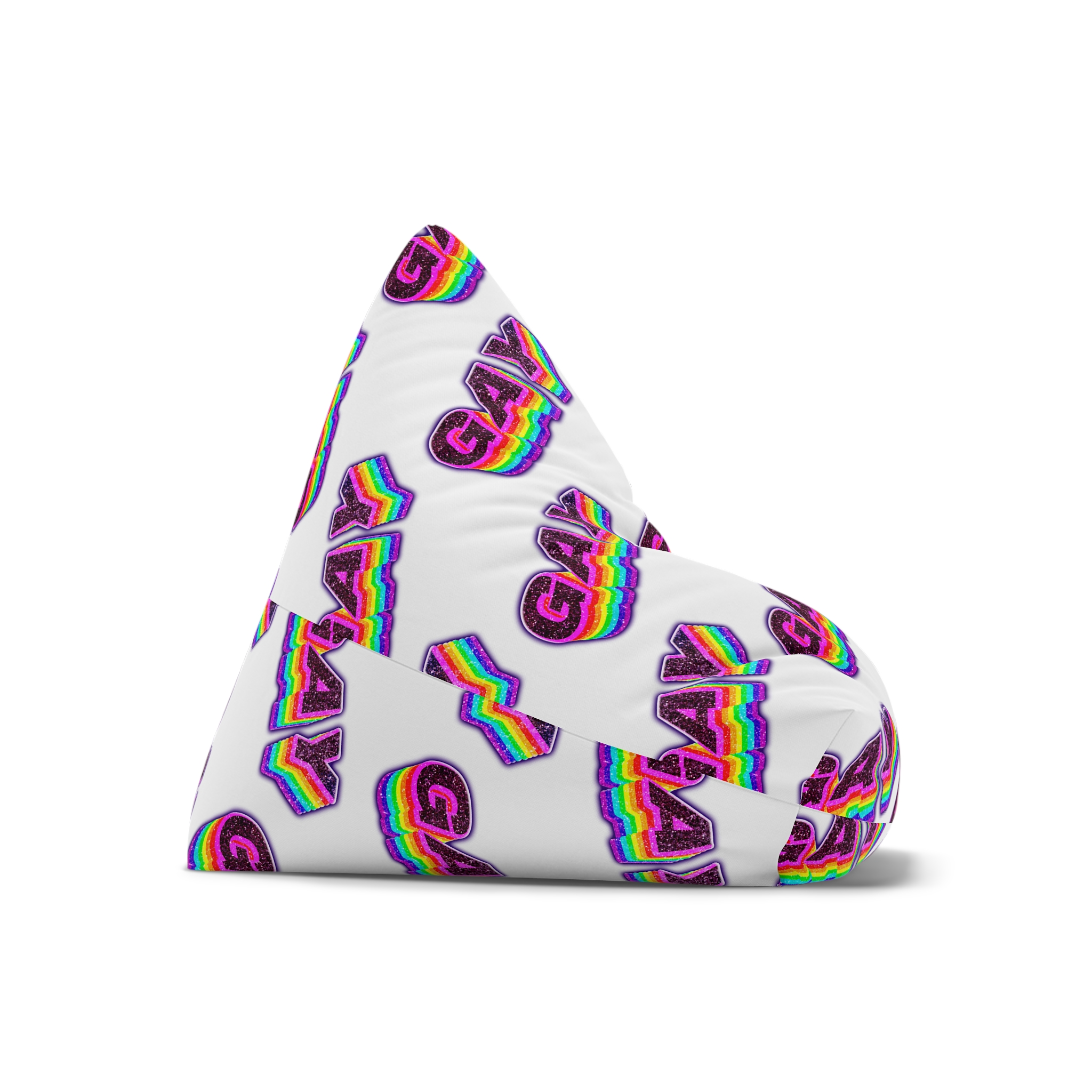 Gay Word Rainbow 3d Png Word Art Bean Bag Chair Cover - Image 7