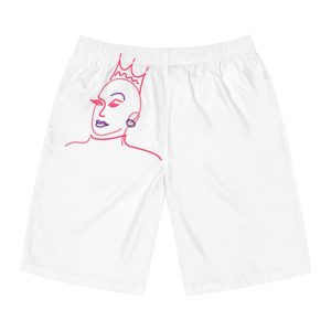 Drag Queen Portrait Clipart Gay Pride Illustration Vector Mens Board Shorts Aop