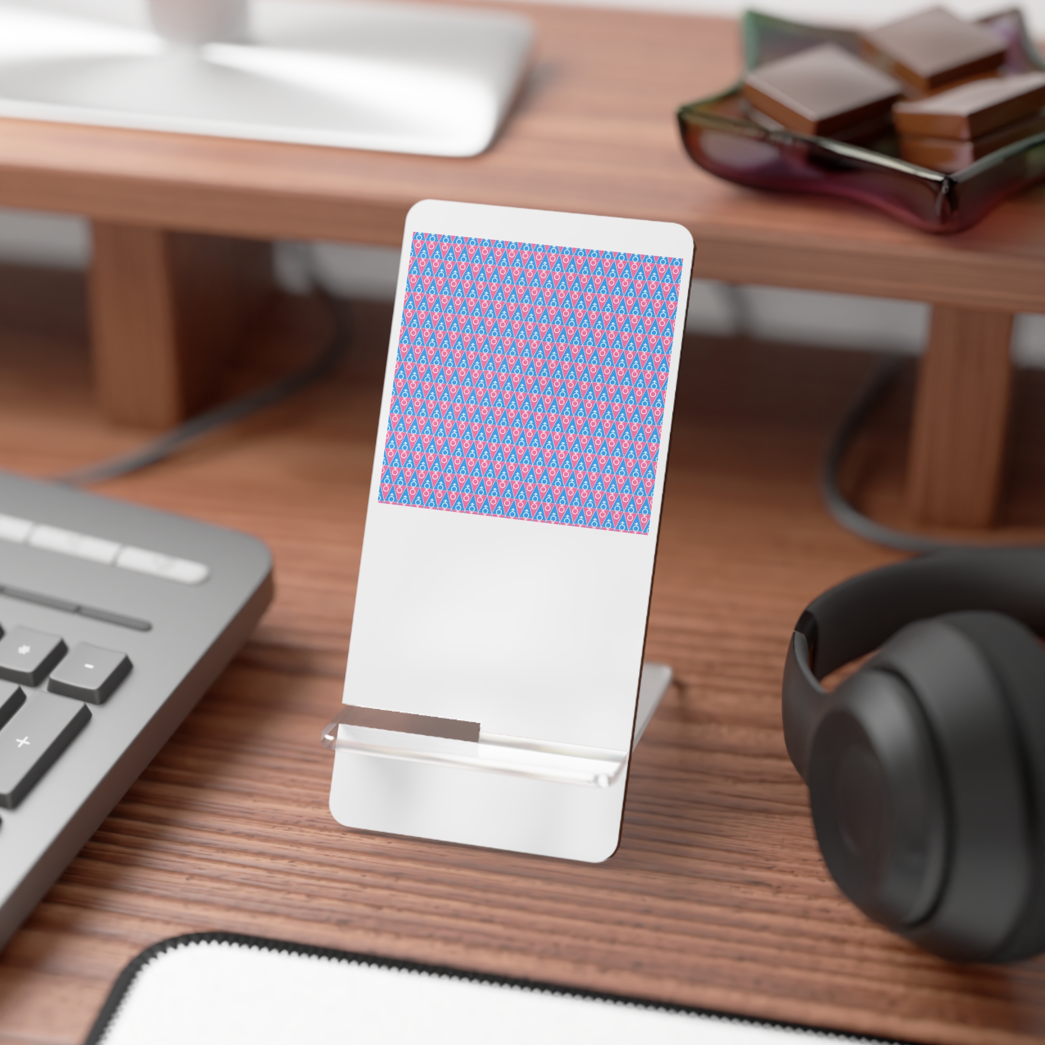 Gender Symbol Pattern Mobile Display Stand For Smartphones - Image 3