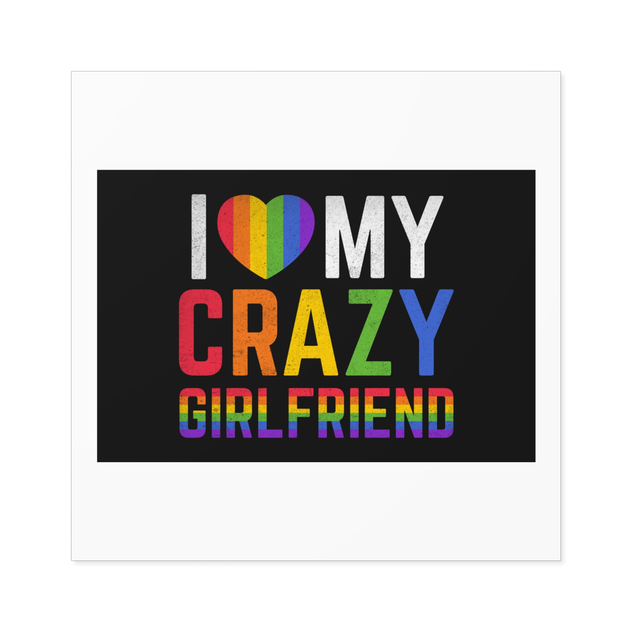 Pride Gay Rainbow Typography Vector Premium T Shirt(5) Laminate Stickers Square - Image 17