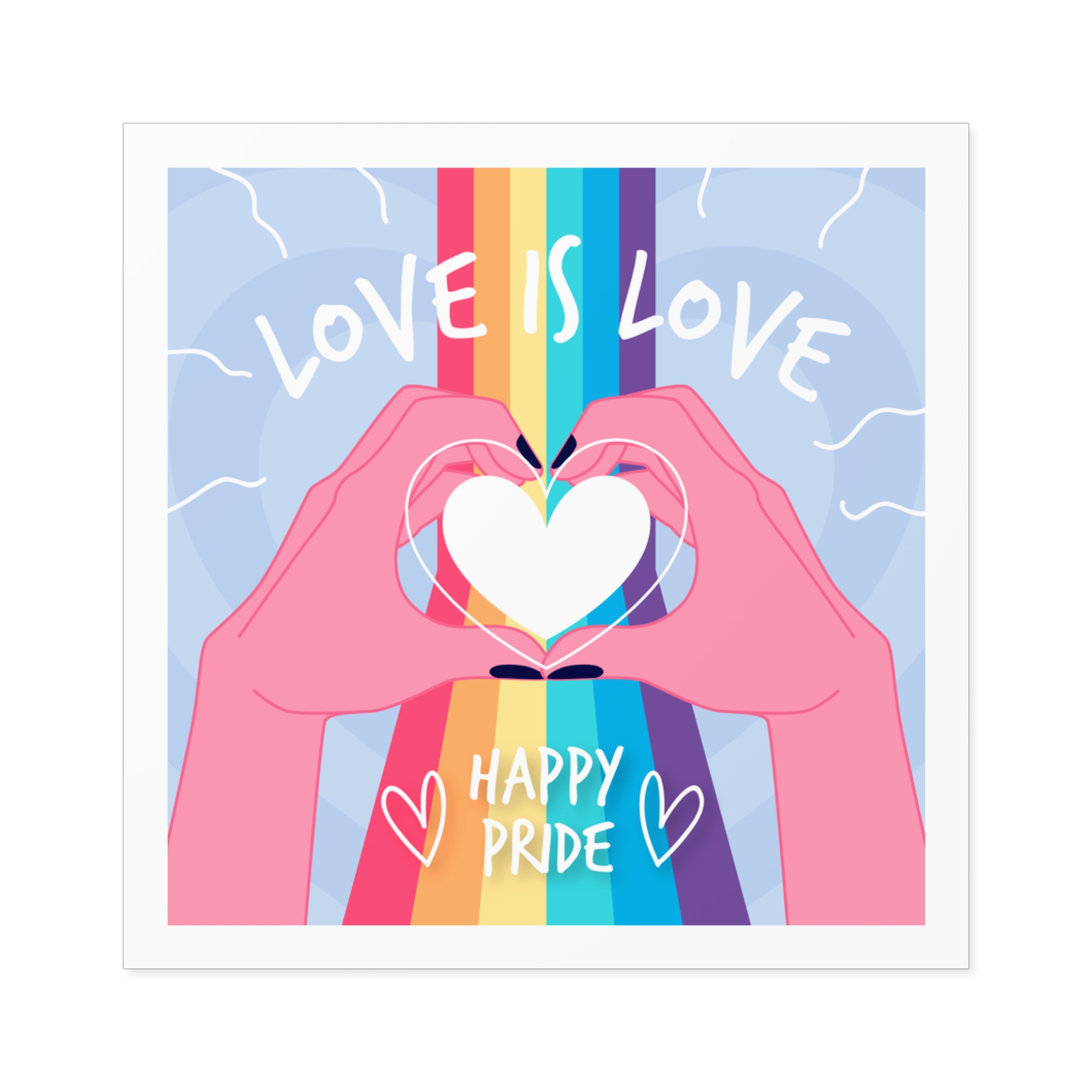 Pride Day Celebration Design Laminate Stickers Square - Image 17