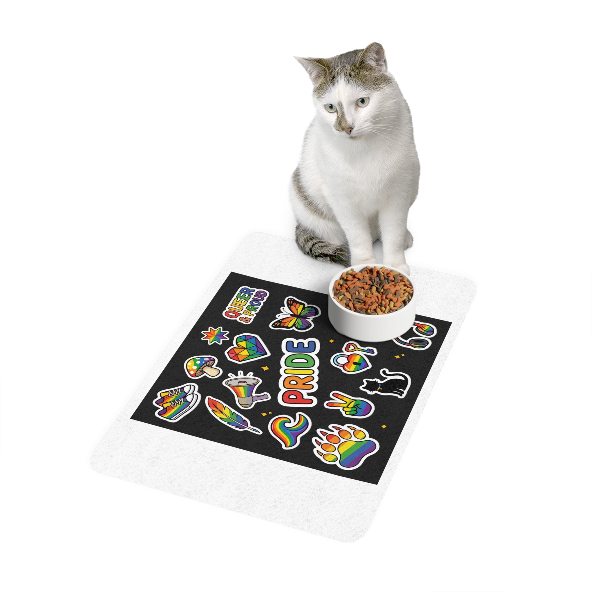Lesbian Pride Design 33FA23 Pet Food Mat 12x18 - Image 3