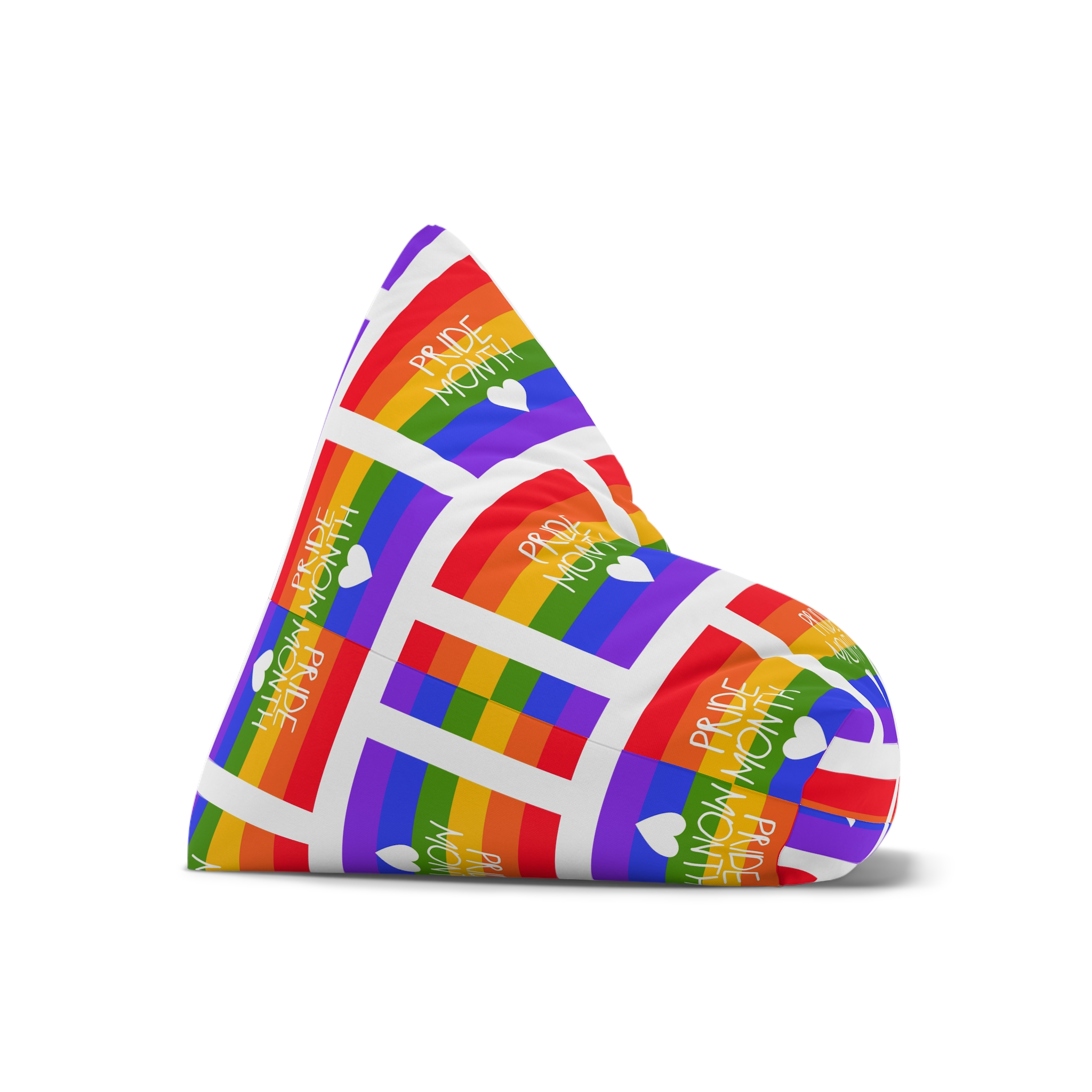 Cute Simple Banner Pride Month Symbols Pride Month With Lgbtq Flag Colours Bean Bag Chair Cover - Image 7