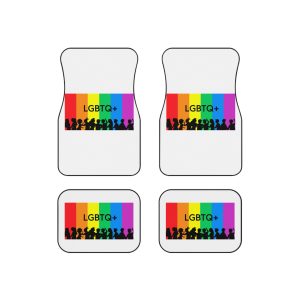 Rainbow Lgbt Lgbtqia Pride Flag Sign Flat Icon Car Mats Set Of 4