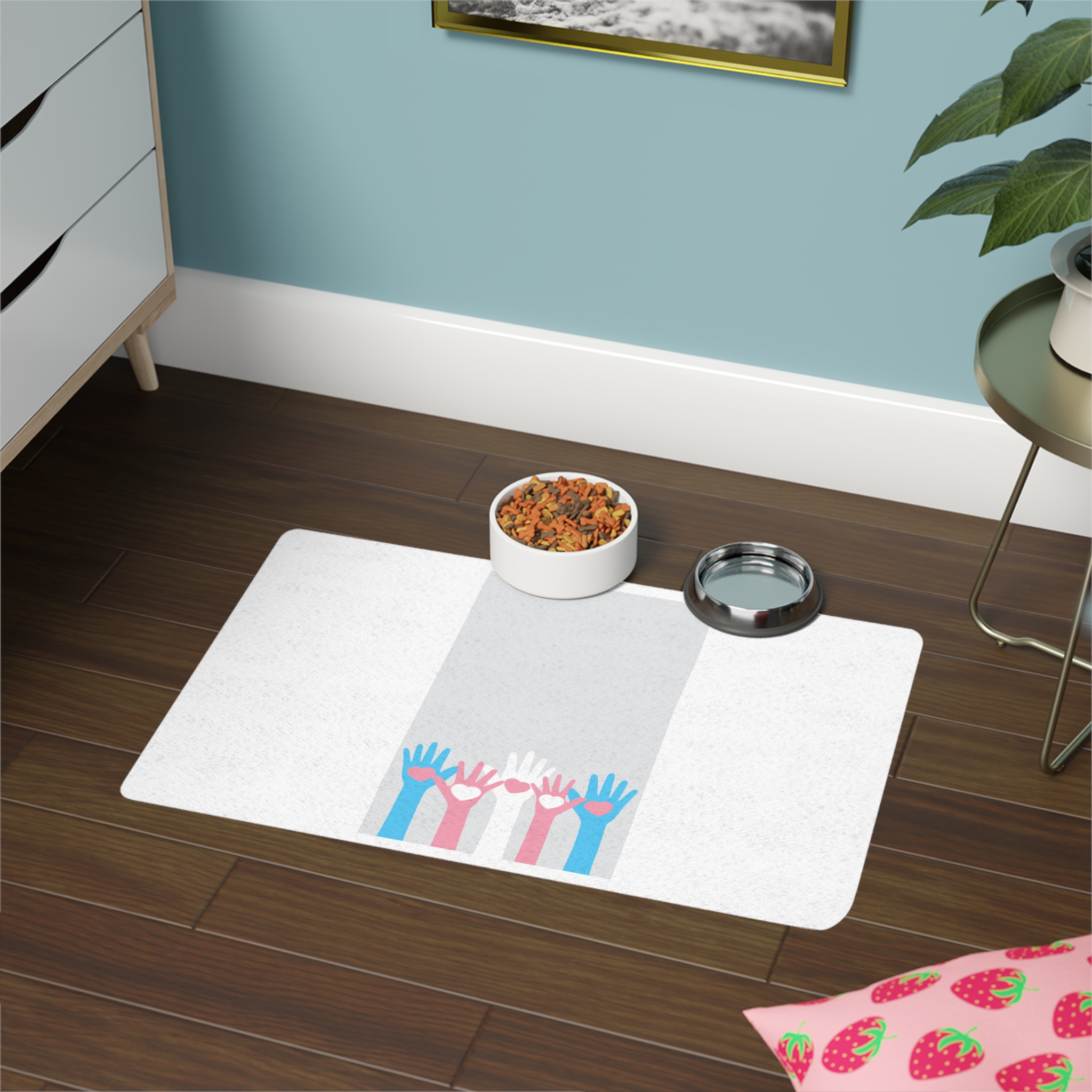 Lesbian Pride Design FE58DC Pet Food Mat 12x18 - Image 4