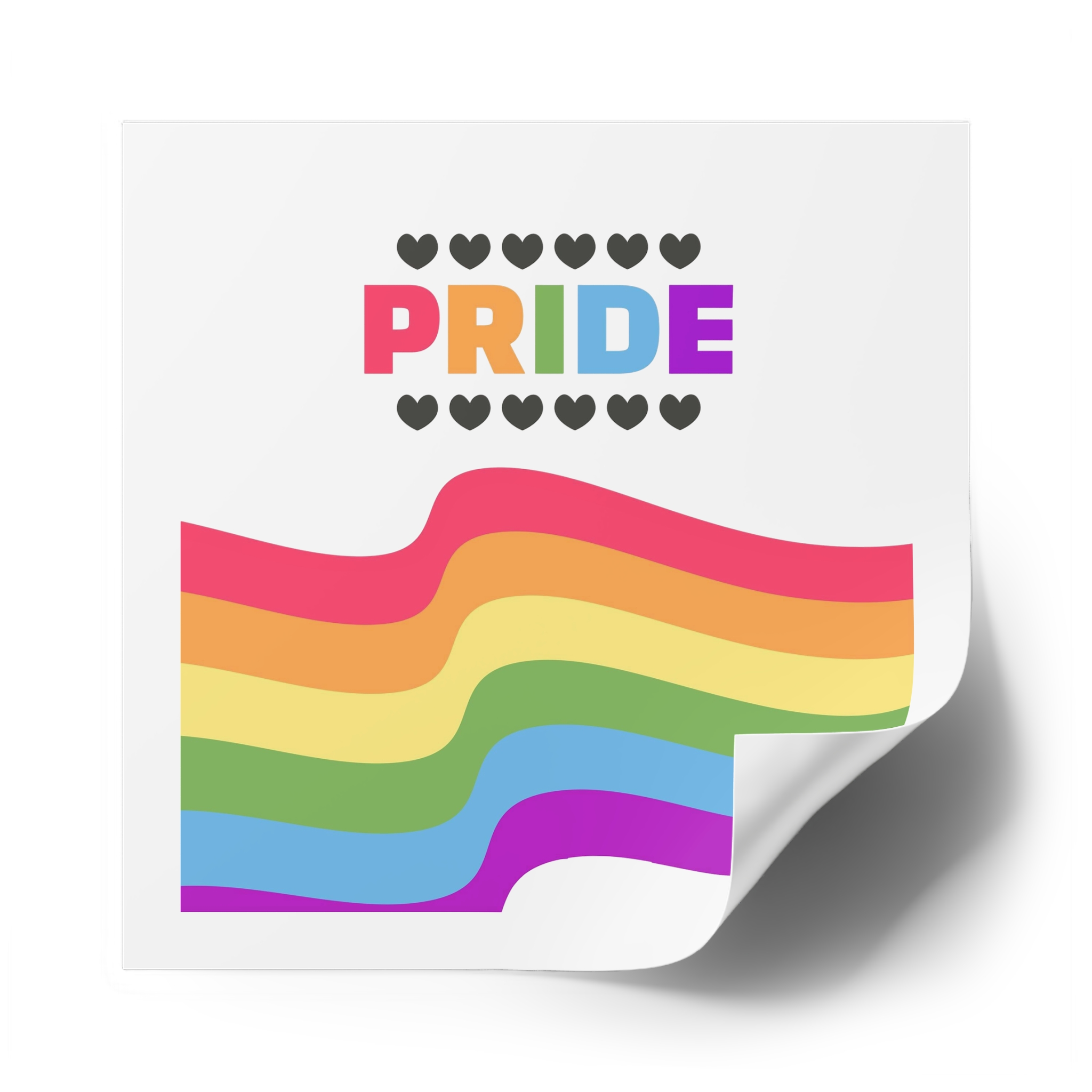 Pride Background With Flag Lgbtq Pride Laminate Stickers Square - Image 62