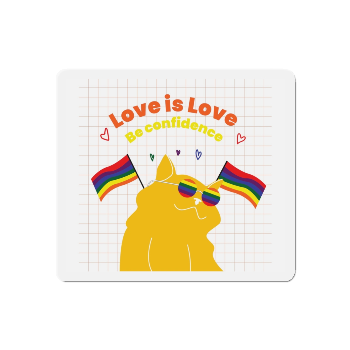 Pride Month Flat Design Illustration Die Cut Magnets - Image 4
