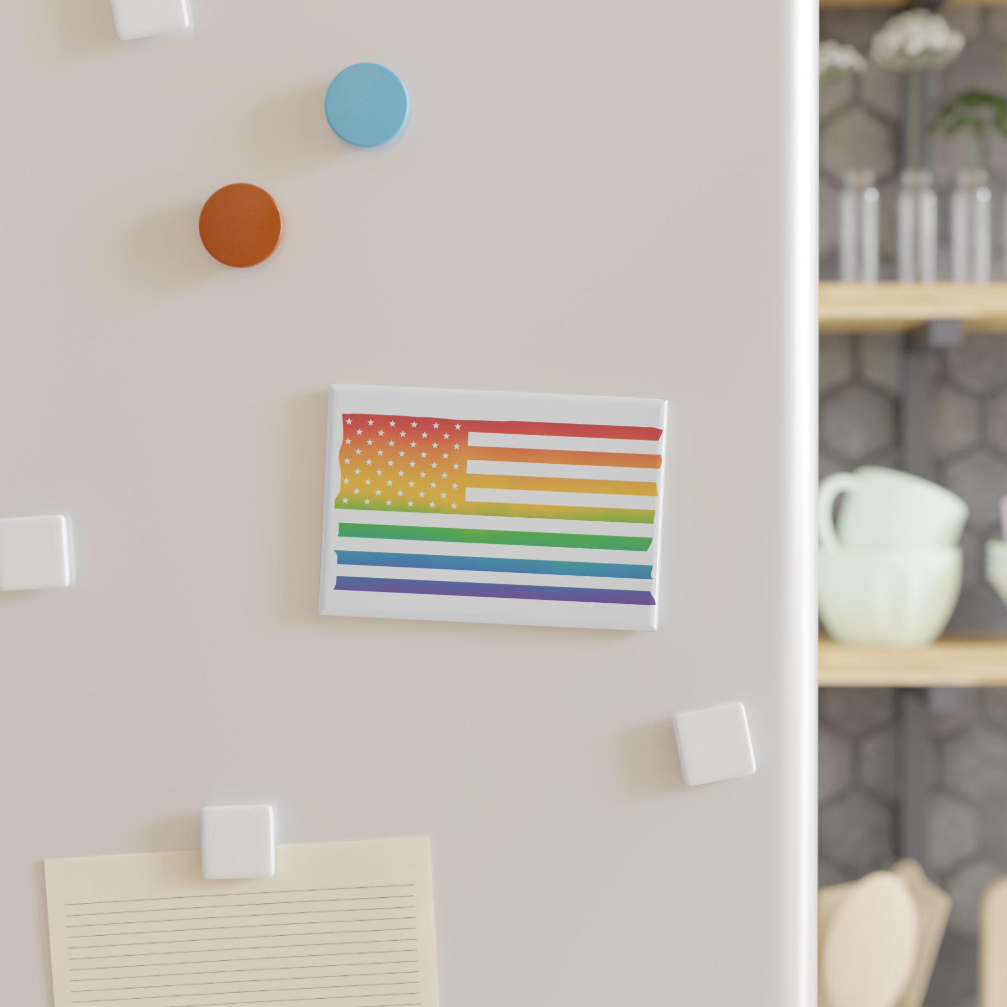 Pride Month America Concept Us Pride Month Flag1 Button Magnet Rectangle 1 And 10 Pcs - Image 3