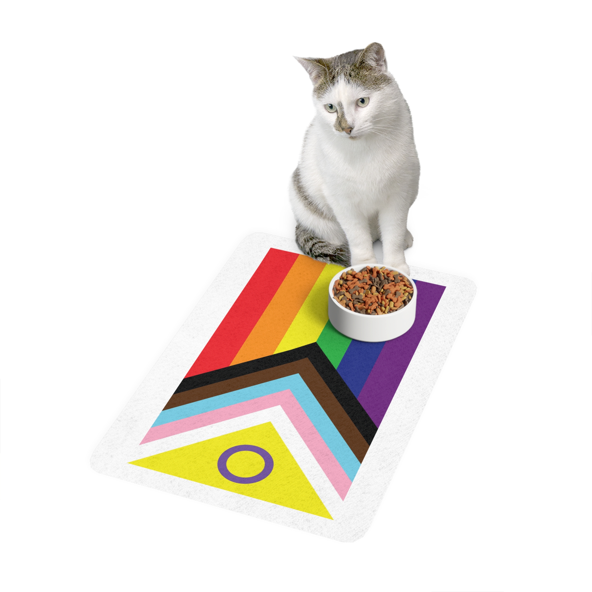 Illustration Rainbow Flag Art Vector Pet Food Mat 12x18 - Image 3