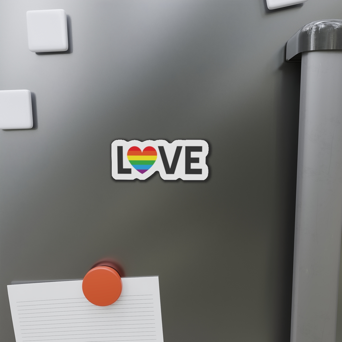 Vector Lgbt Rainbow Flag Love Heart Lettering Die Cut Magnets - Image 8