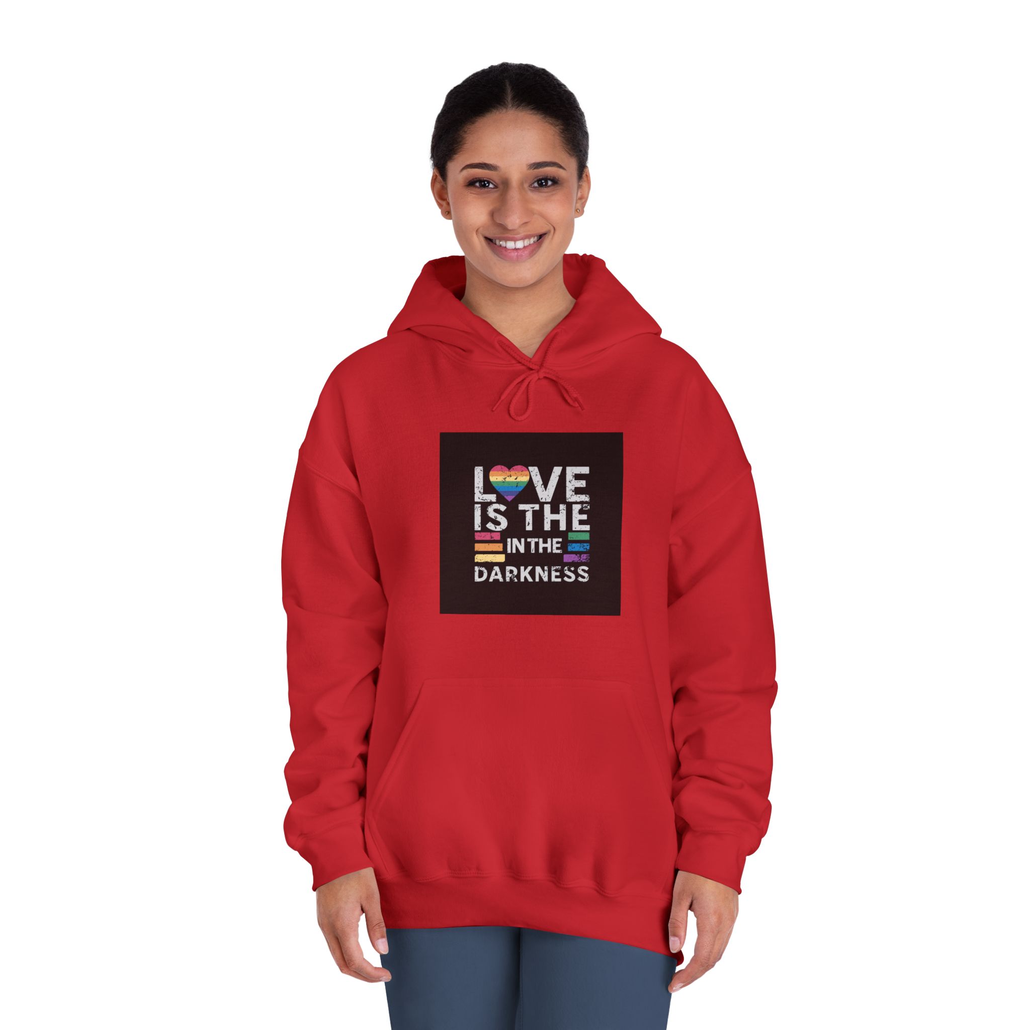 Love Is the In the Darkness Unisex Dryblend Hooded Sweatshirt - Image 36