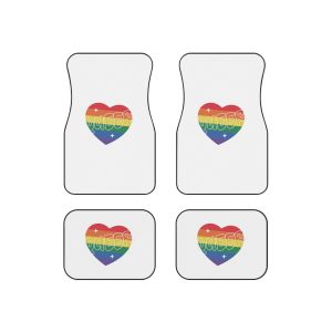 Queer Pride Heart Car Mats Set Of 4