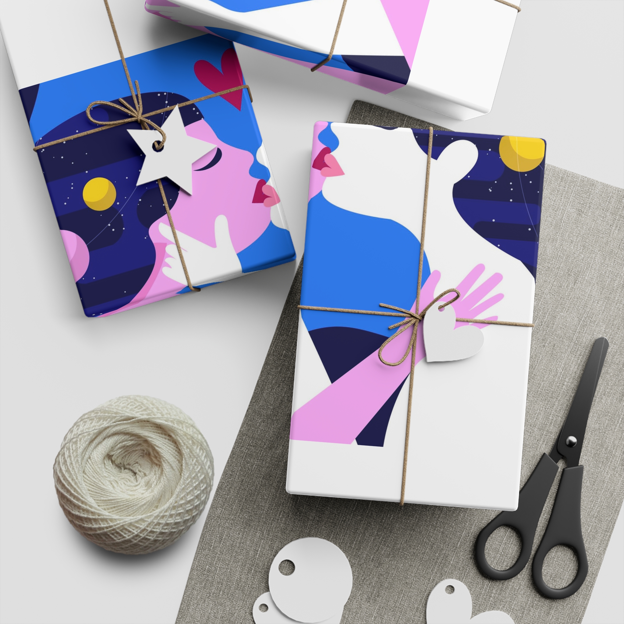 Lesbian Pride Design 4C2A53 Gift Wrapping Paper Sheets 1pc - Image 2