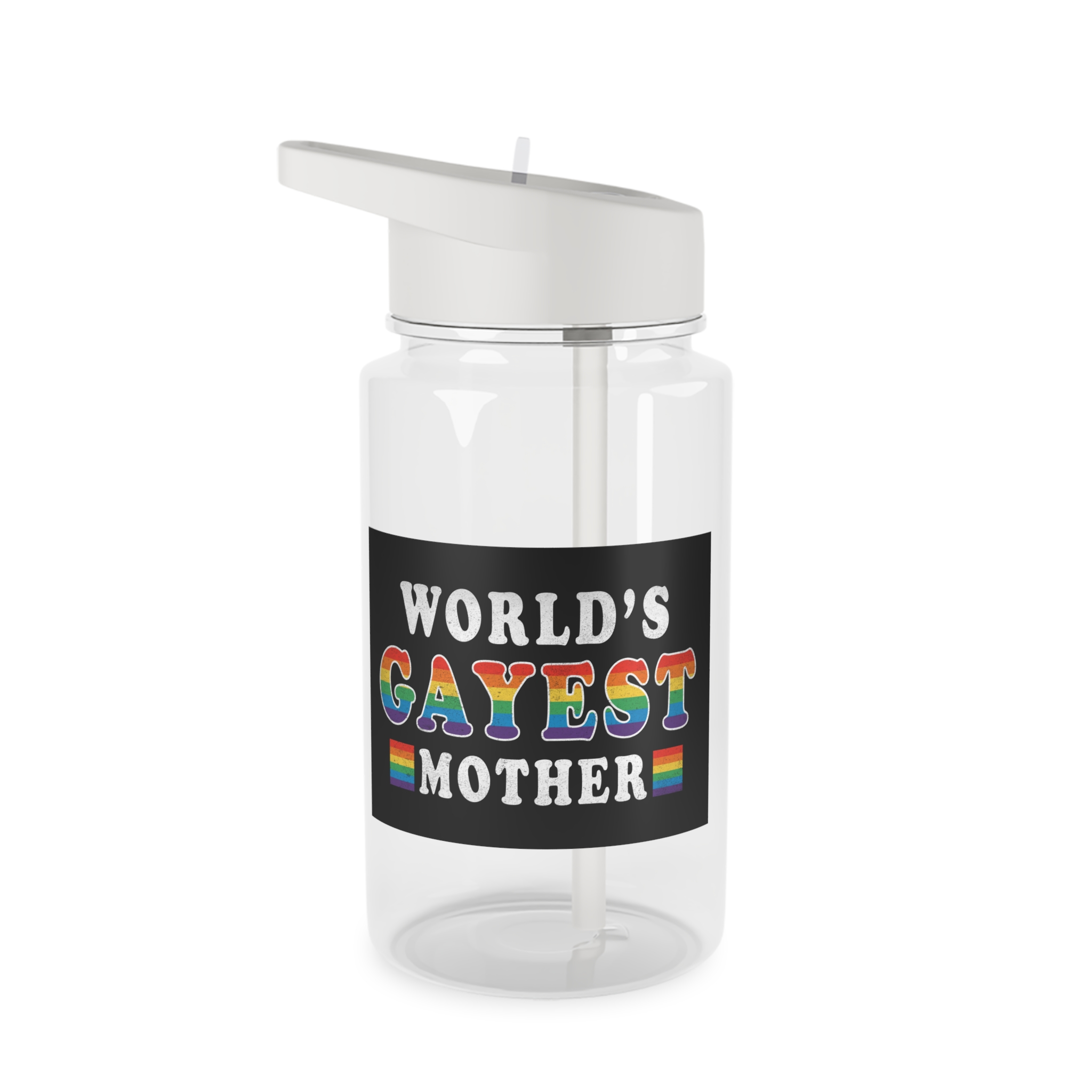 Mother Day Pride Rainbow Typography Vector Premium T Shirt(2) Tritan Water Bottle
