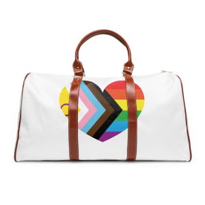 Inclusive Lgbtq Progress Pride Heart Symbol1 Waterproof Travel Bag