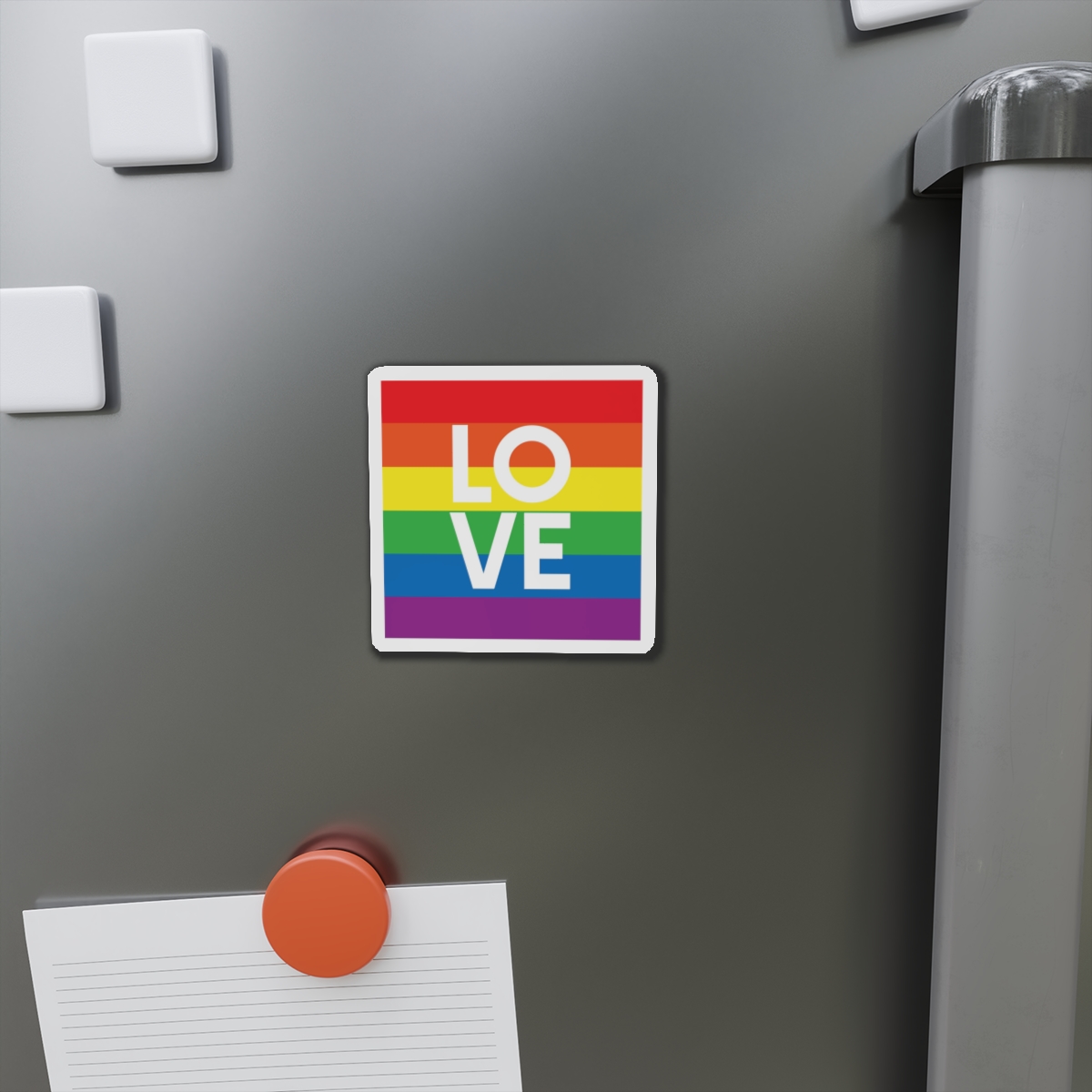 Love Lgbt Squere White Die Cut Magnets - Image 5