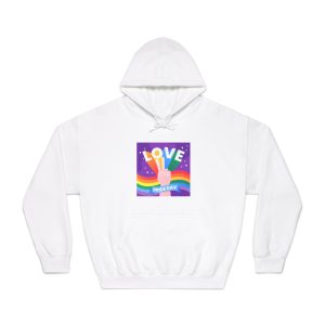 Pride Day Event Message Design Unisex Dryblend Hooded Sweatshirt