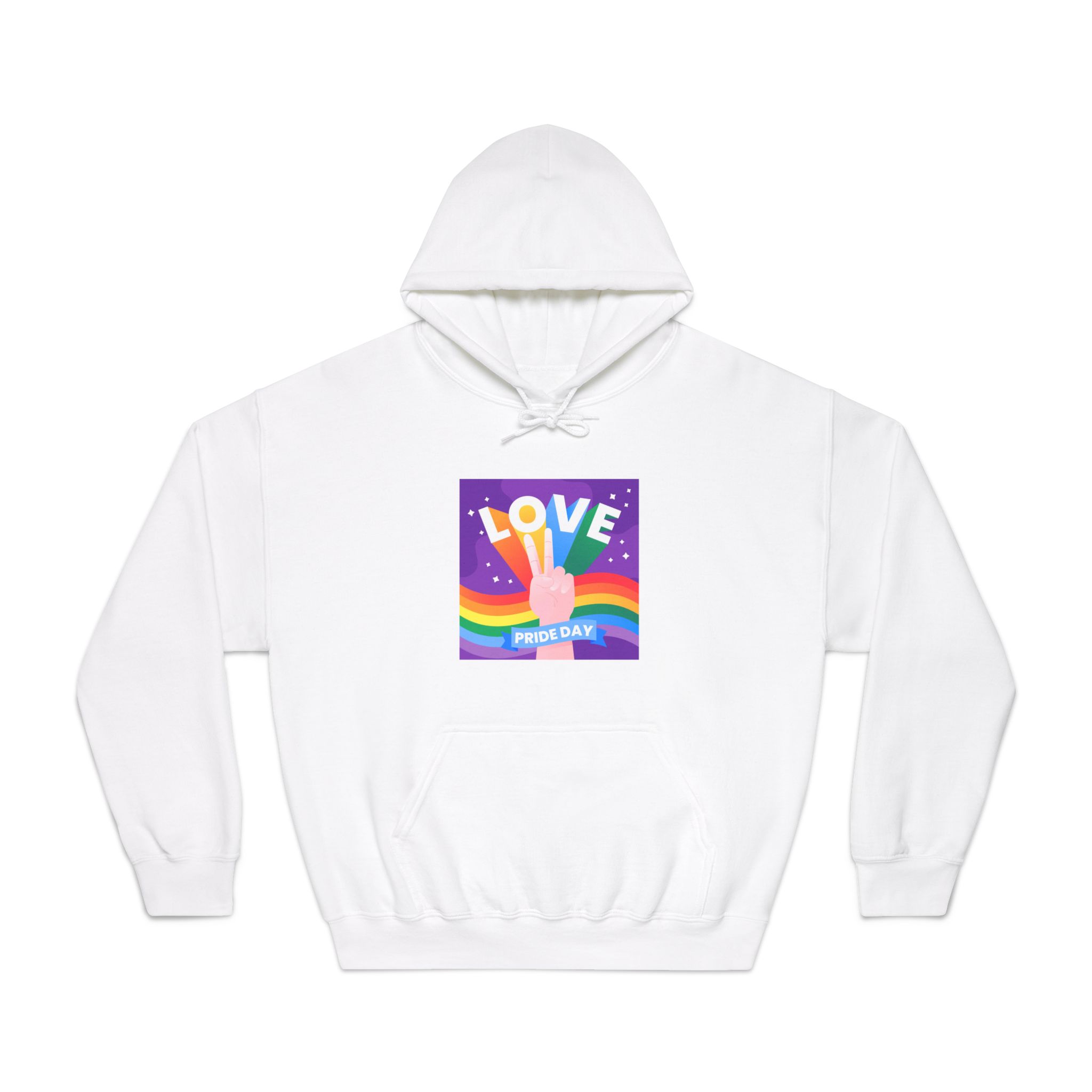 Pride Day Event Message Design Unisex Dryblend Hooded Sweatshirt