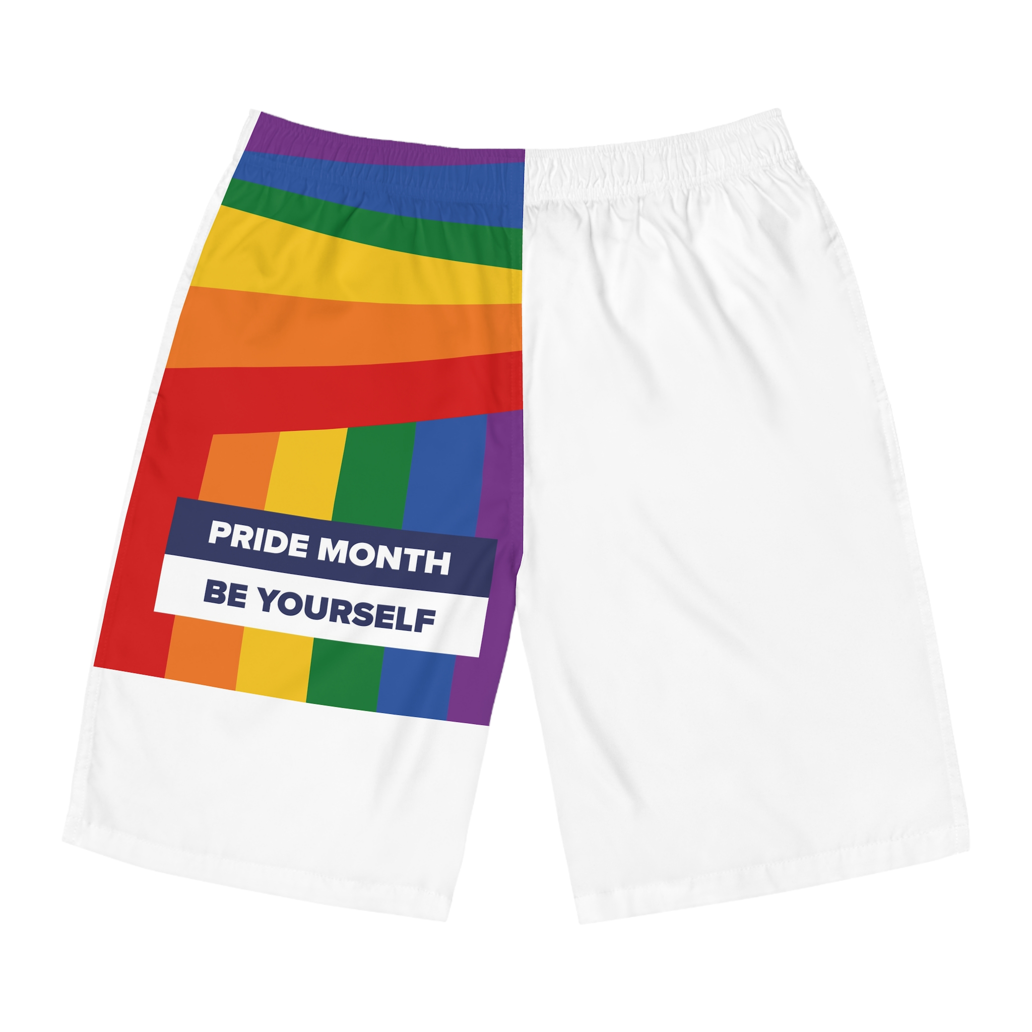 Lgbt Pride Month June Lesbian Gay Bisexual Transgender Lgbtq Flag Rainbow Vector(2)2 Mens Board Shorts Aop