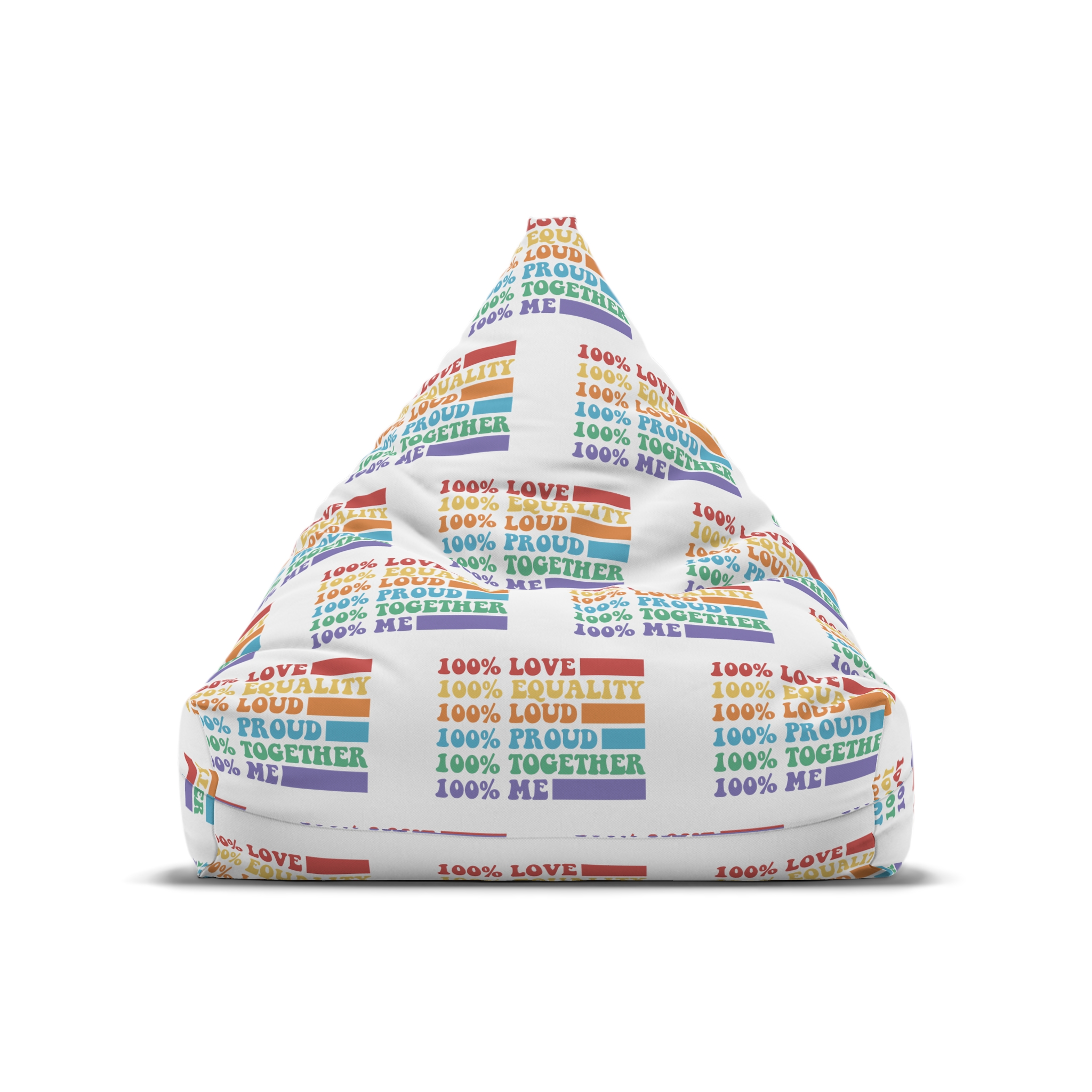 Pride Lgbt Gay Typography T Shirt Design Bean Bag Chair Cover - Image 5