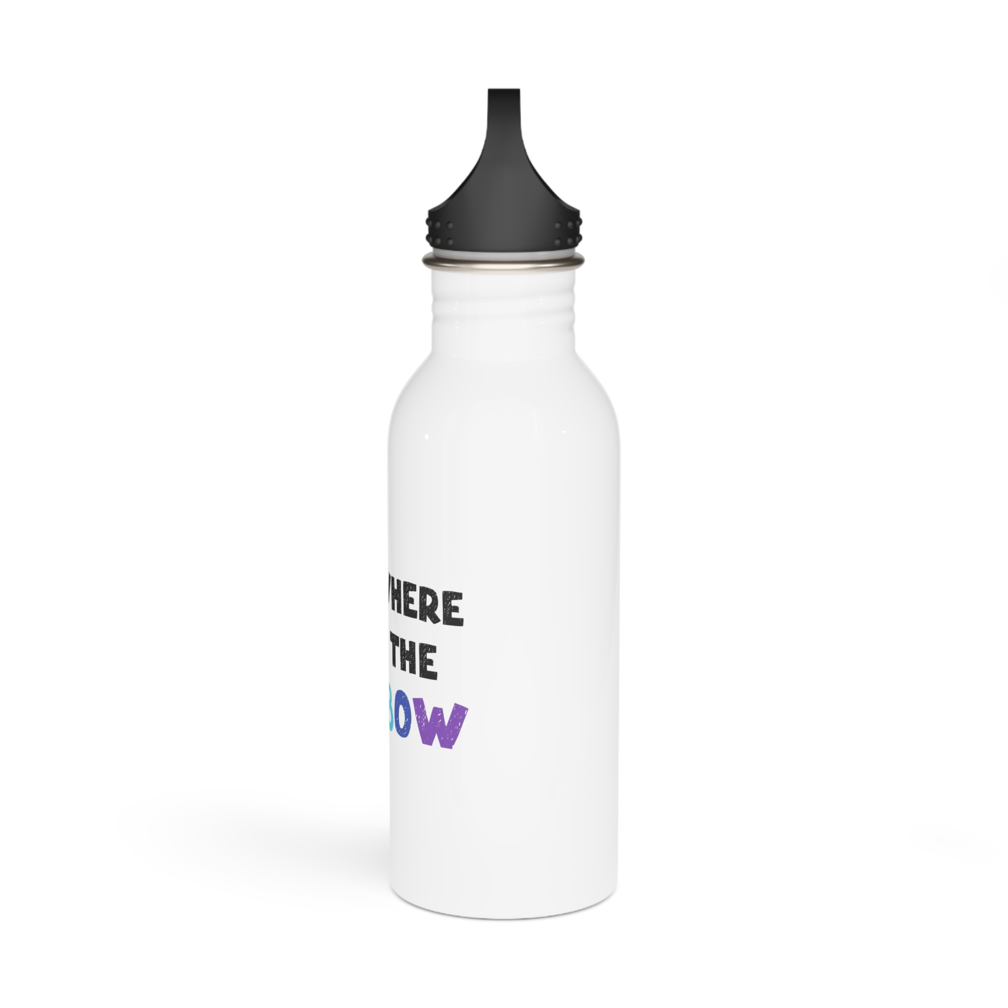 Vector Illustration With Hand Drawn Lettering Rainbow Stainless Steel Water Bottle - Image 4