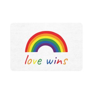 Colorful Rainbow Shape Bisexual Pride Flag Happy Pride Day Lgbtqia Community Pride Month Vector Hand Drawn Doodle Posters Stickers Logo Cards(1) Pet Food Mat 12x18