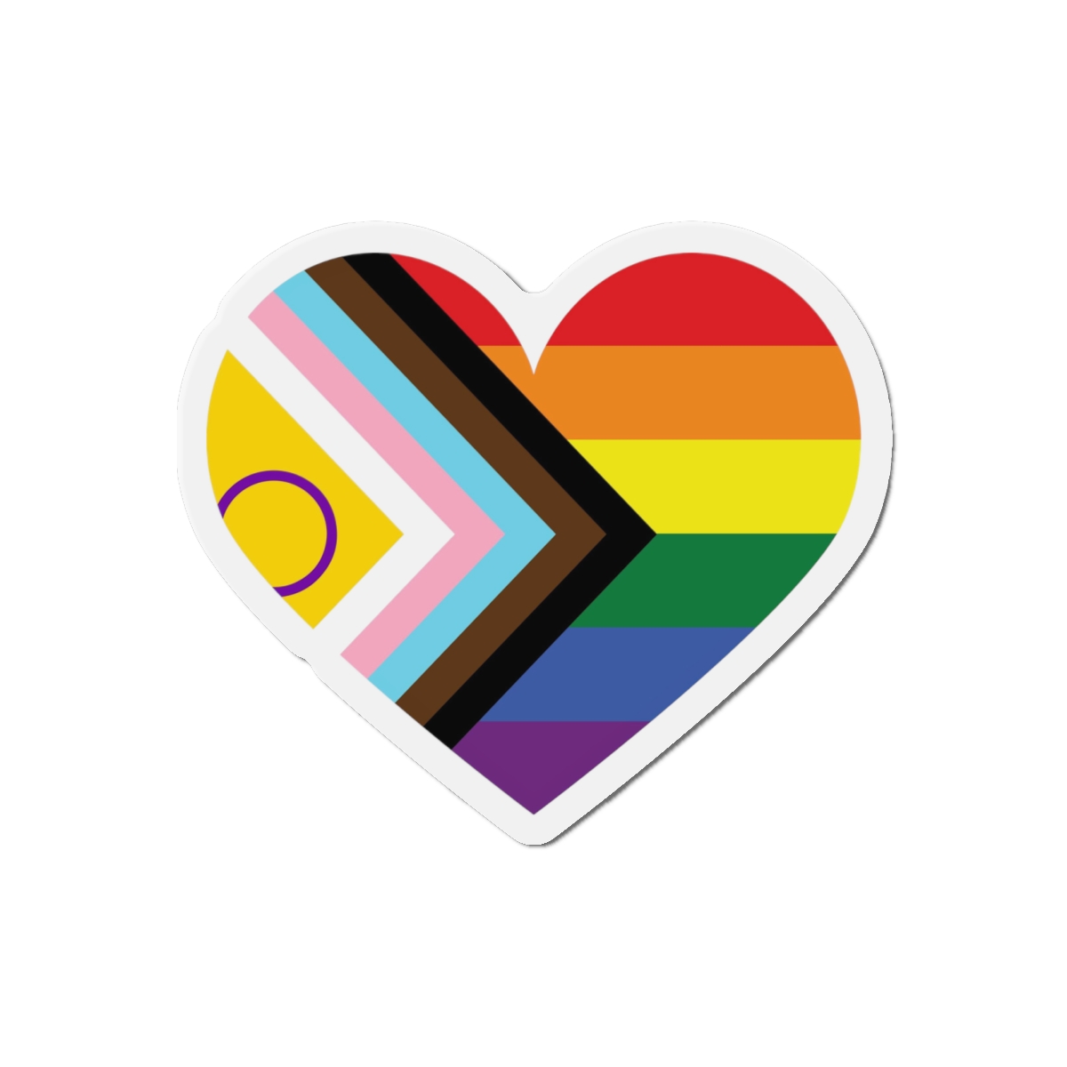 Heart With Rainbow Colored Heart Die Cut Magnets - Image 7
