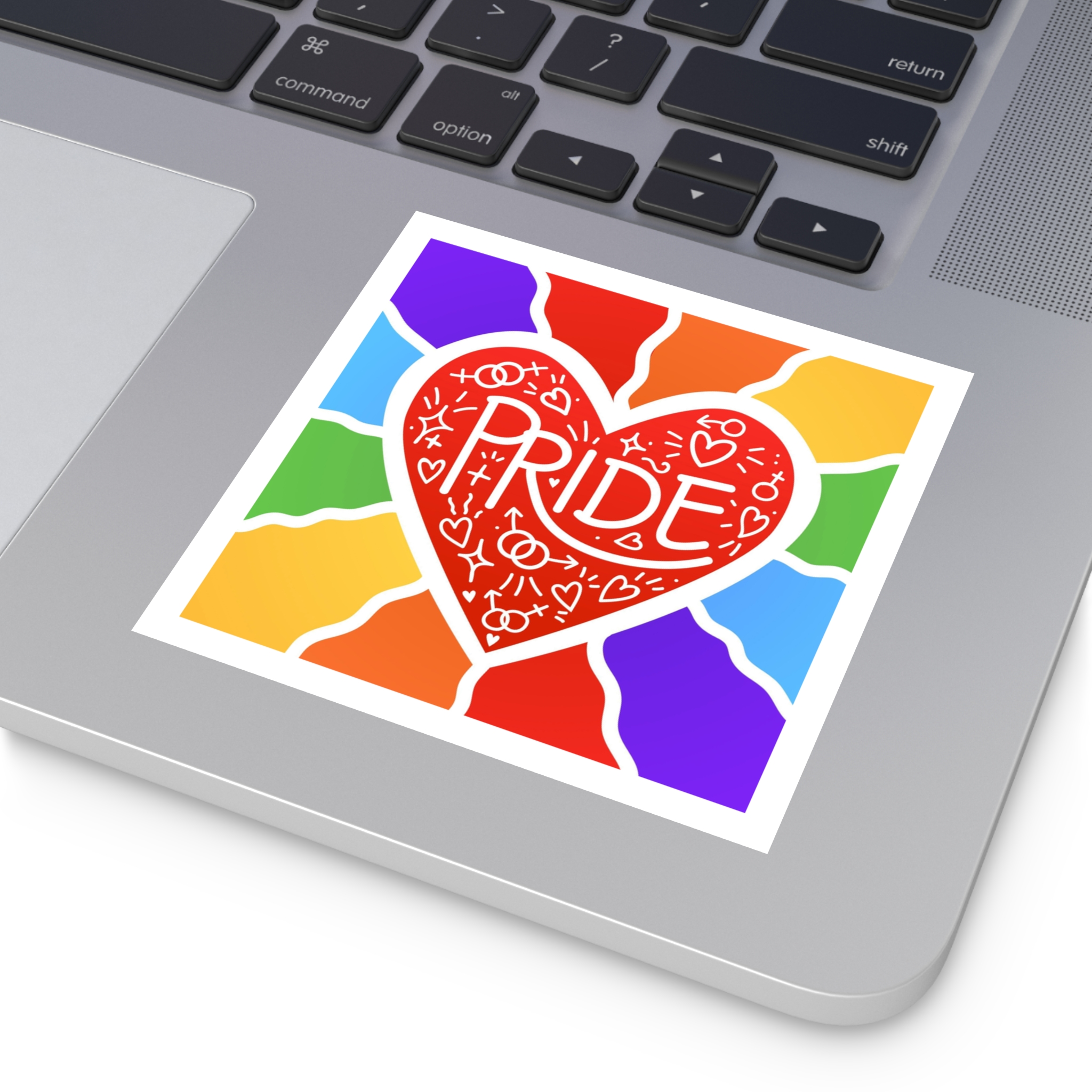 Pride Day Concept Illustration Laminate Stickers Square - Image 31