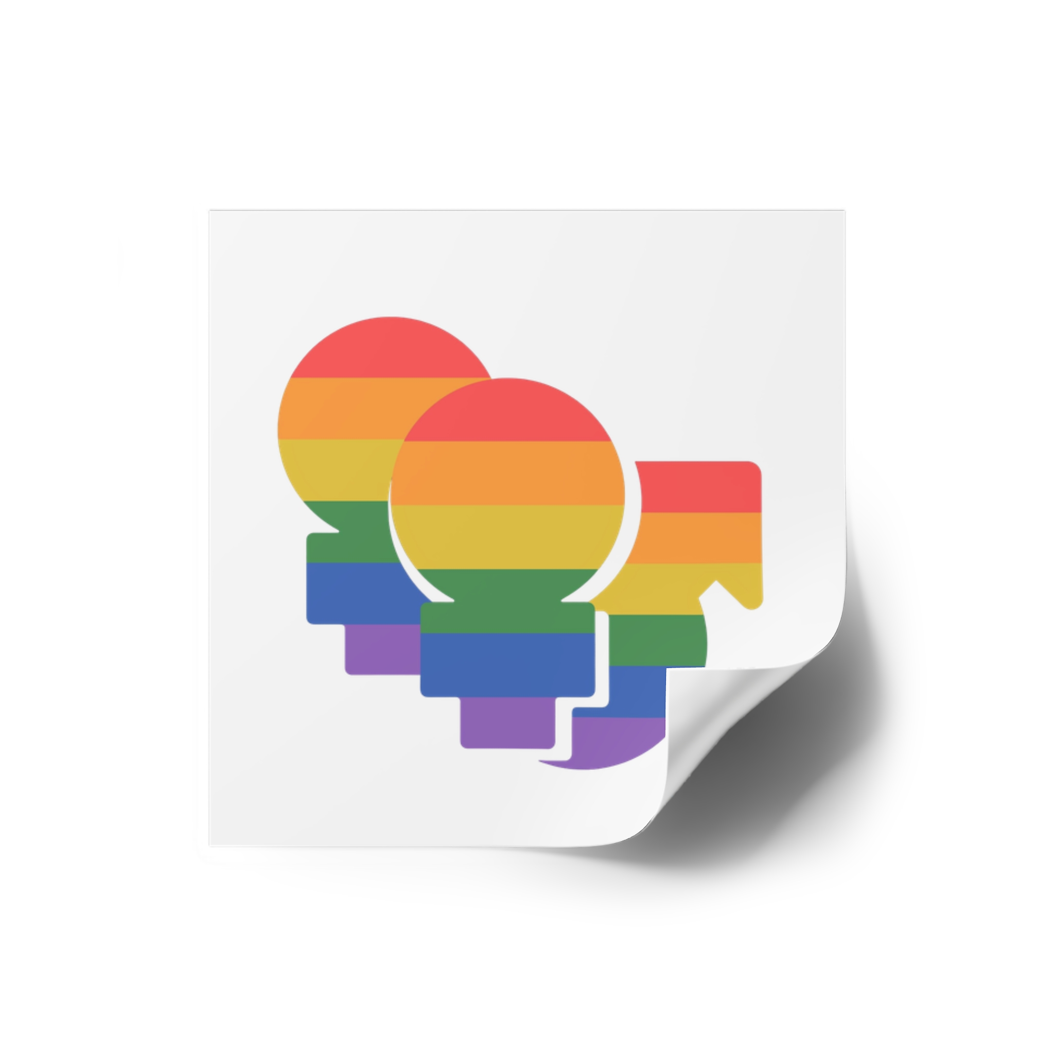 Lgbt Icon Isolated Black Background Diversity Human Right Concept Lgbt Community Vector Flat Illustration Poster Card Banner Laminate Stickers Square - Image 14