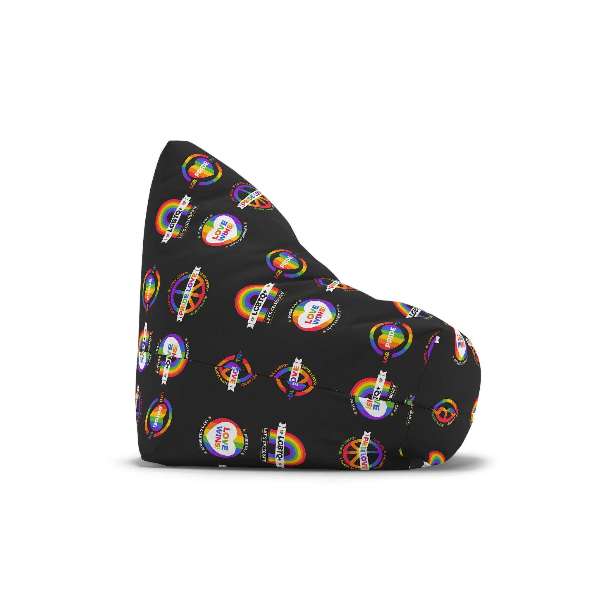 Flat Pride Day Badge Collection Bean Bag Chair Cover - Image 3