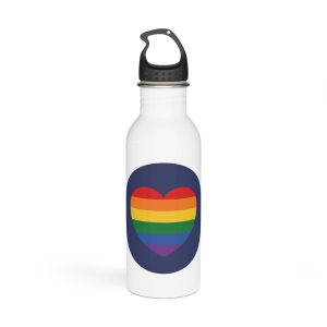 Lgbt Pride Month June Lesbian Gay Bisexual Transgender Lgbtq Flag Rainbow Vector(5) Stainless Steel Water Bottle
