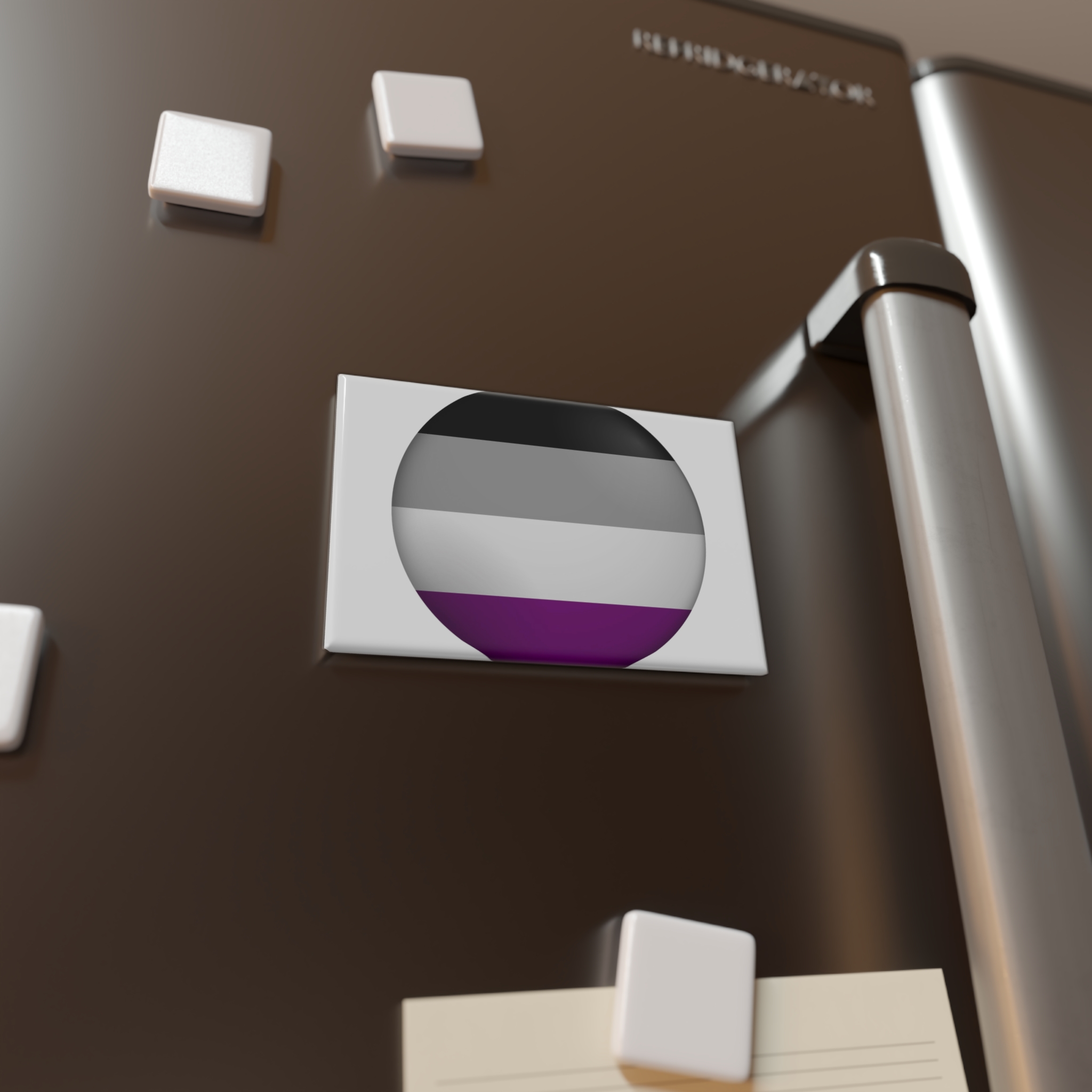 Flag Asexual Lgbtq Glossy Circular Flag Button Appearance 3d Icon Design With Depth Button Magnet Rectangle 1 And 10 Pcs - Image 4