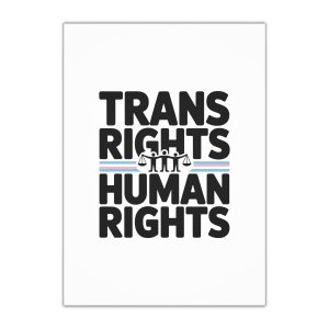 Trans Rights Human Rights T Shirt Design Isolated White Background Gift Wrapping Paper Sheets 1pc