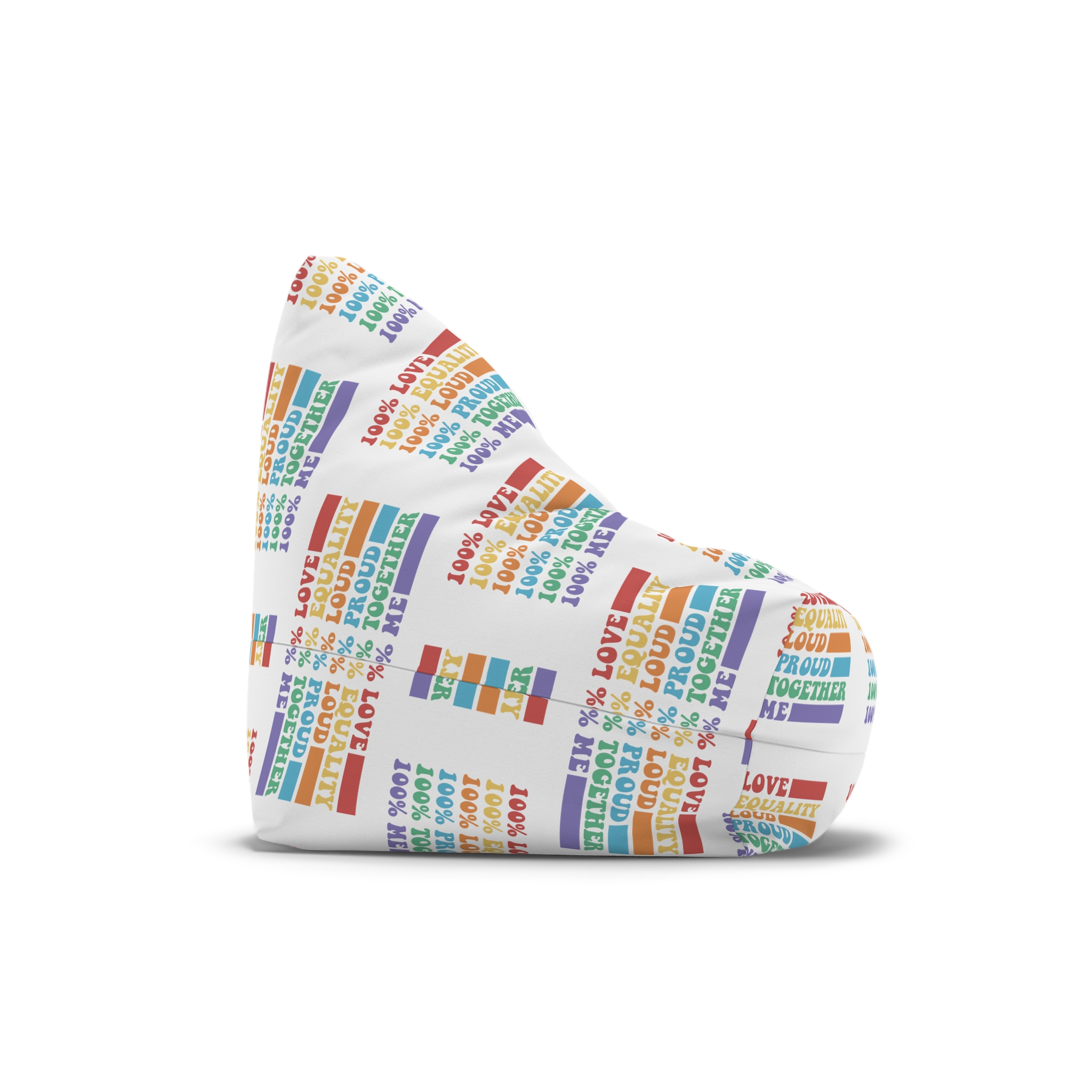 Pride Lgbt Gay Typography T Shirt Design Bean Bag Chair Cover - Image 3