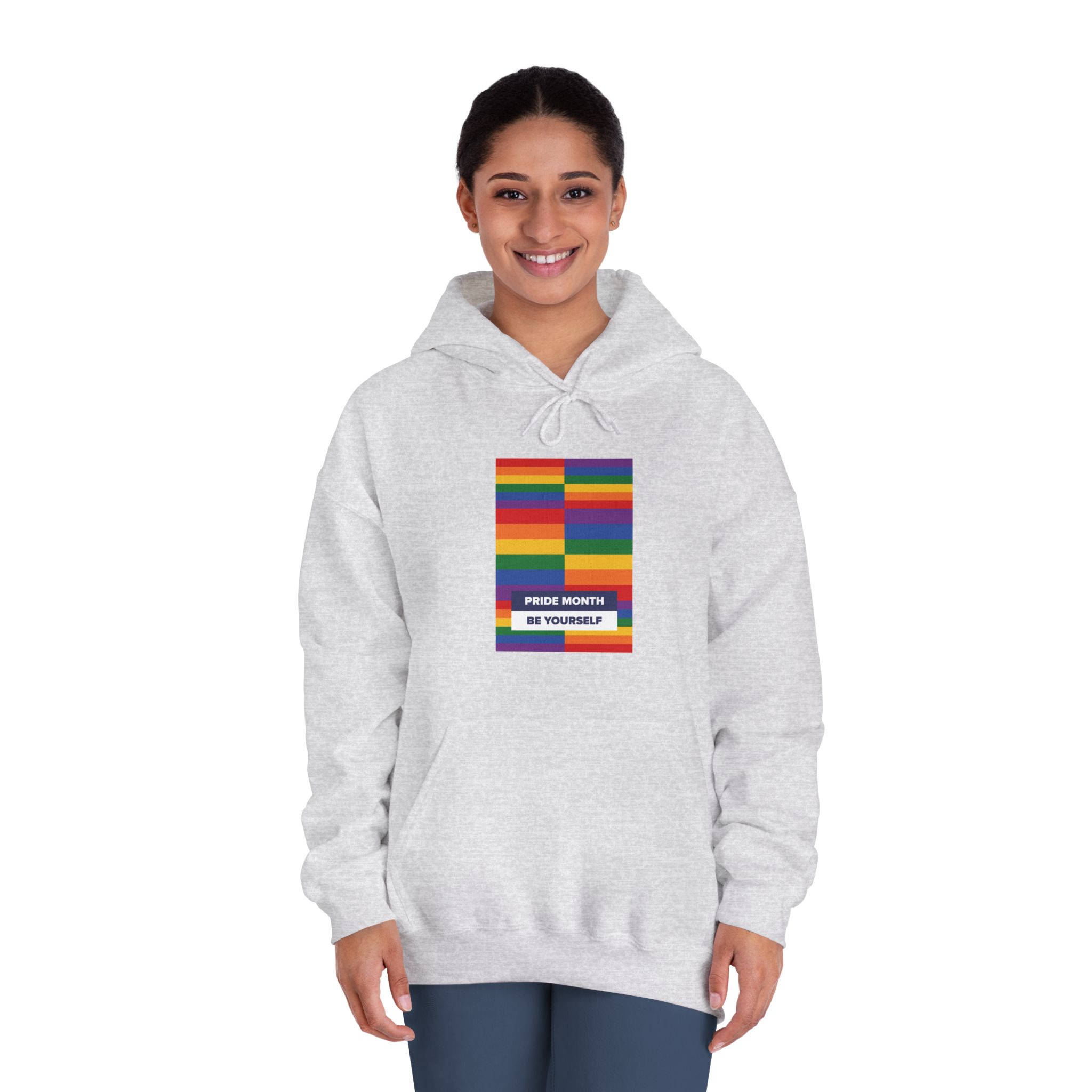 Lgbt Pride Month June Lesbian Gay Bisexual Transgender Lgbtq Flag Rainbow Vector(3) Unisex Dryblend Hooded Sweatshirt - Image 8