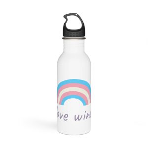 Colorful Rainbow Shape Transgender Pride Flag Happy Pride Day Lgbtqia Community Pride Month Vector Hand Drawn Doodle Posters Stickers Logo Cards Stainless Steel Water Bottle