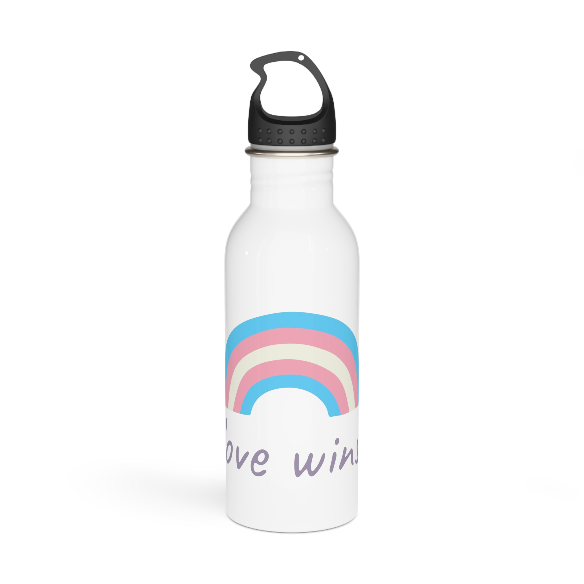 Colorful Rainbow Shape Transgender Pride Flag Happy Pride Day Lgbtqia Community Pride Month Vector Hand Drawn Doodle Posters Stickers Logo Cards Stainless Steel Water Bottle