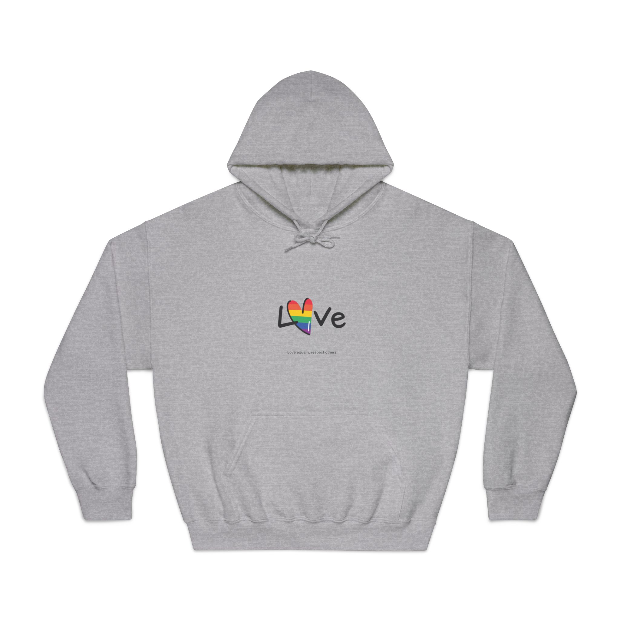 Love Letter Pride Rainbow Lettering Text Writing Pattern Freedom Love Heart Homo Colors Flag Parade(1) (1) Unisex Dryblend Hooded Sweatshirt - Image 13