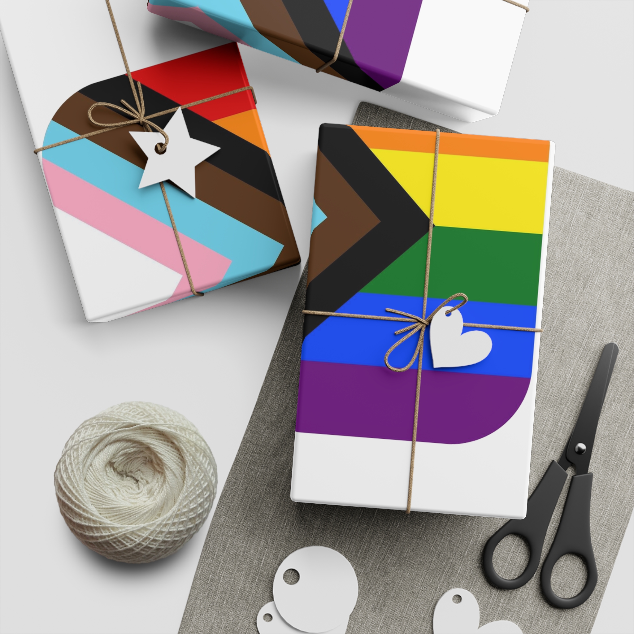 New Pride Flag Lgbtq Vector Illustartion Gift Wrapping Paper Sheets 1pc - Image 2