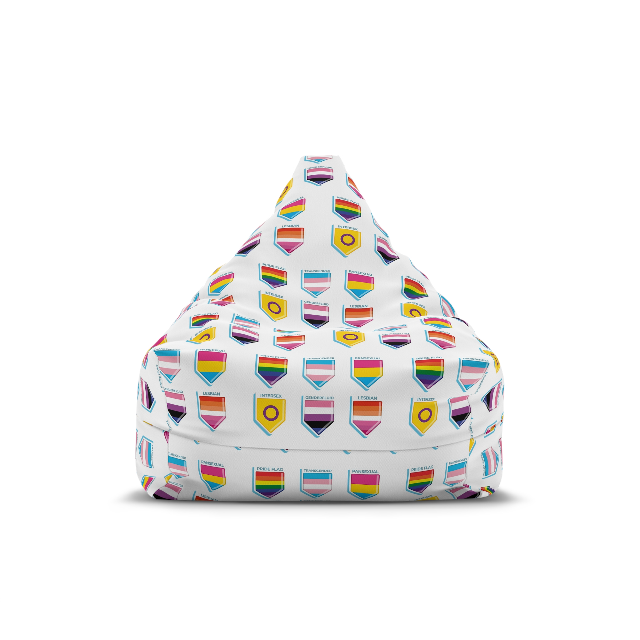 Flat Pride Month Lgbt Flags Collection Bean Bag Chair Cover