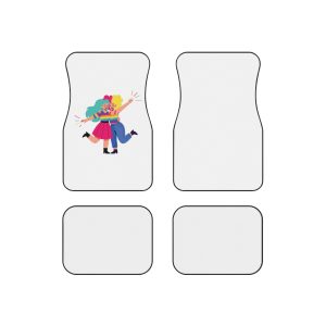 Two Happy Women Celebrating With Pride Flag Colors Car Mats Set Of 4