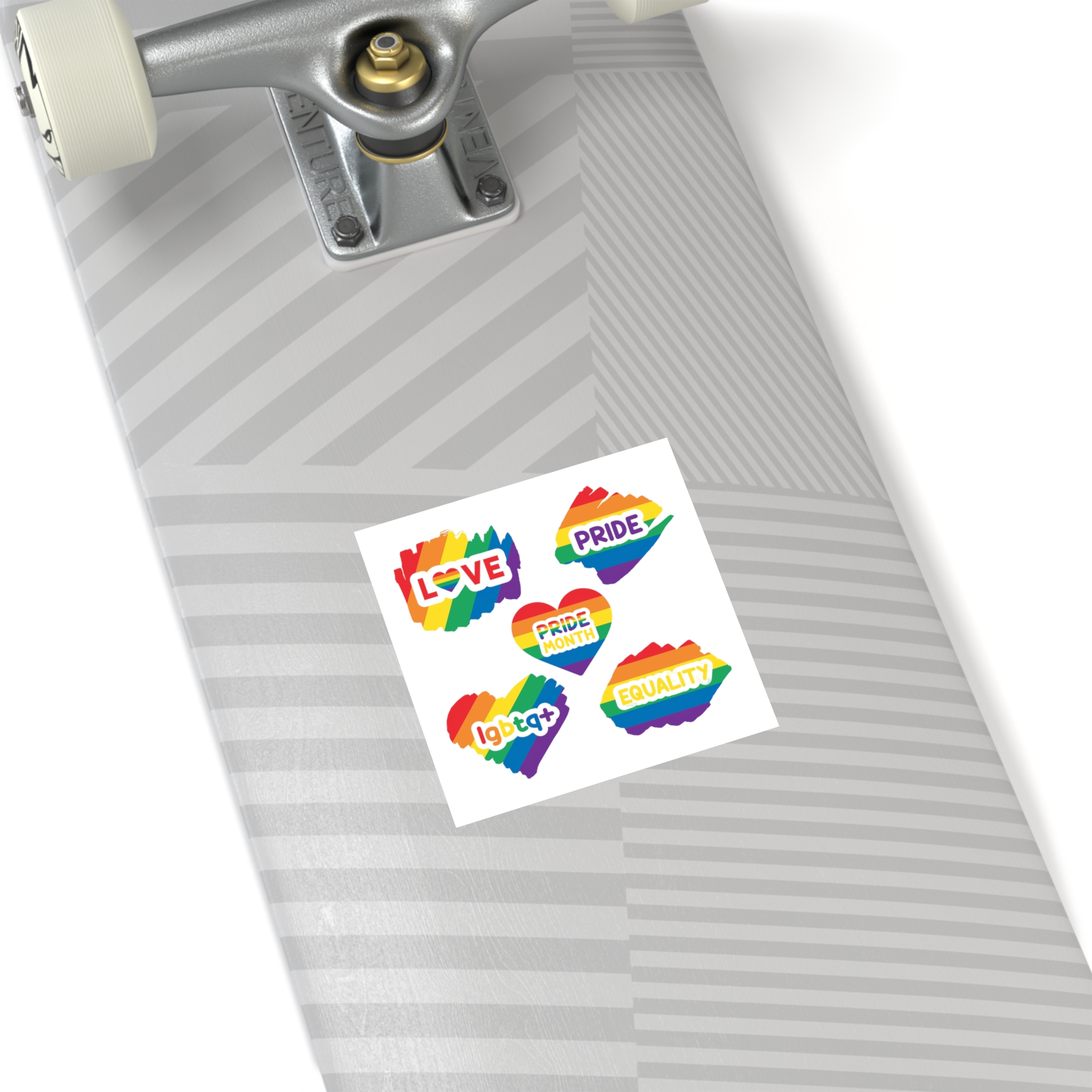 Pride Month Stickers Rainbow Lgbtq Flag Love Equality Laminate Stickers Square - Image 28